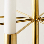 Люстра золотая с 16-ю тонкими цилиндрическими плафонами Shoulders варинант исполнения - 4 | Loft Concept в Барнауле