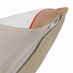 Подушка декоративная хлопковая бежевого цвета с абстрактным принтом Elysian Flow Sand варинант исполнения - 4 | Loft Concept в Барнауле