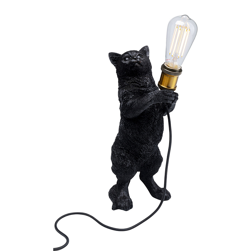 Настольная лампа Черный кот Черный в Барнауле | Loft Concept 