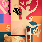 Обои ручная роспись в стиле Арт-деко Jazz Original colourway on painted silk with embroidery варинант исполнения - 4 | Loft Concept в Барнауле