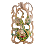 Маска деревянная резная расписная Tropical Paradise варинант исполнения - 1 | Loft Concept в Барнауле