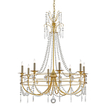 Люстра с декором из прозрачных бусин Glowing Crystals варинант исполнения - 2 | Loft Concept в Барнауле