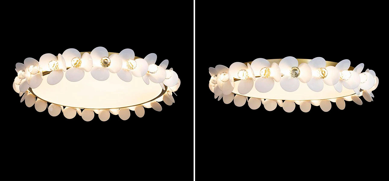 Потолочный светильник Белые Цветы White Flowers Ceiling lamp D 57 Потолочный светильник Белые Цветы White Flowers Ceiling lamp D 57 - Loft-Concept в Барнауле