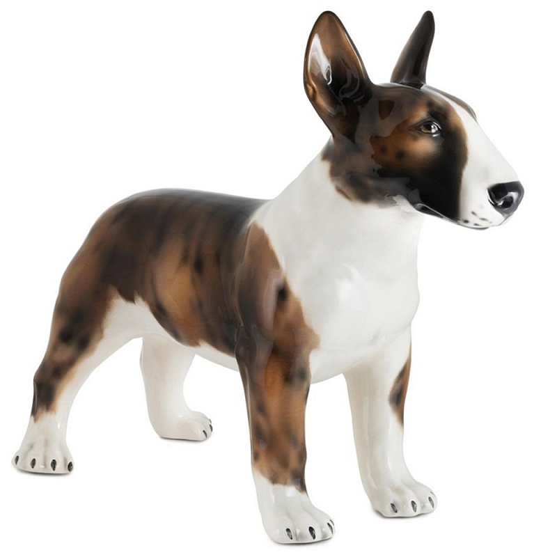 Статуэтка Bull Terrier Bisc. Standing Белый Коричневый Черный Статуэтка Bull Terrier Bisc. Standing Белый Коричневый Черный в Барнауле | Loft Concept