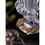 Ваза из прозрачного стекла на бронзовой подставке с ободком и ручками в виде стрекоз Eden Garden варинант исполнения - 4 | Loft Concept в Барнауле