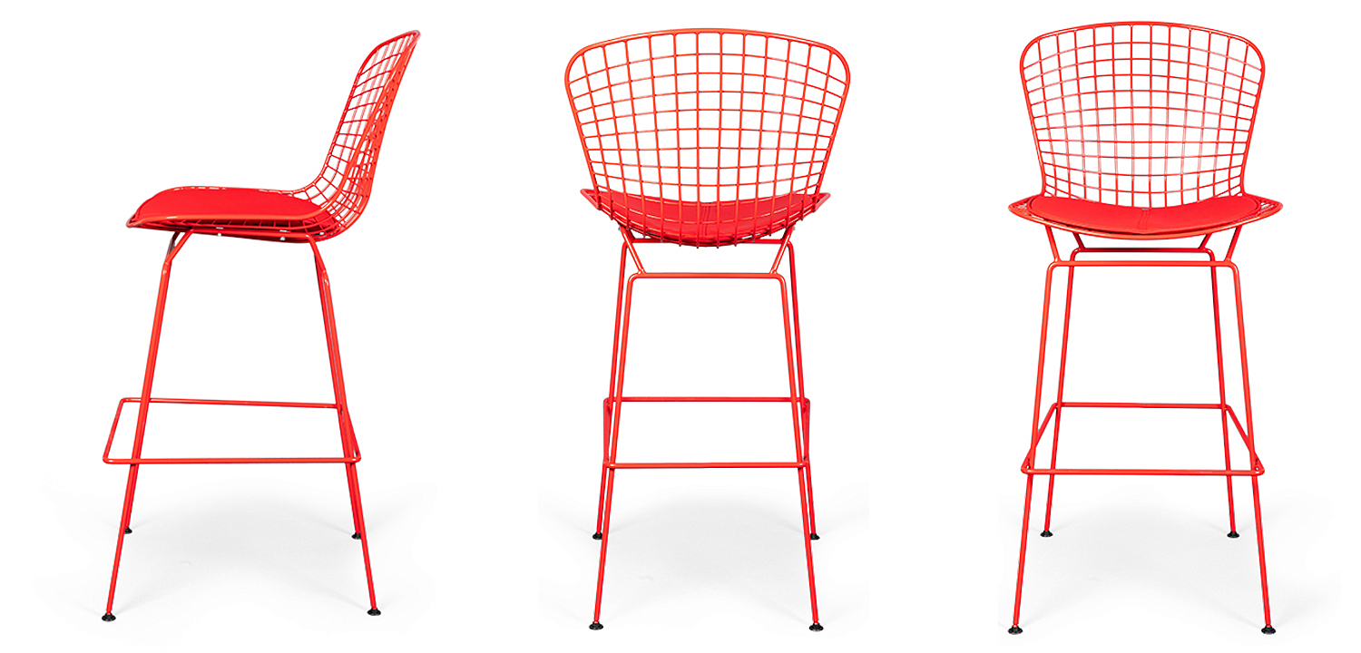 Барный стул Bertoia Barstool Red Барный стул Bertoia Barstool Red - Loft-Concept в Барнауле