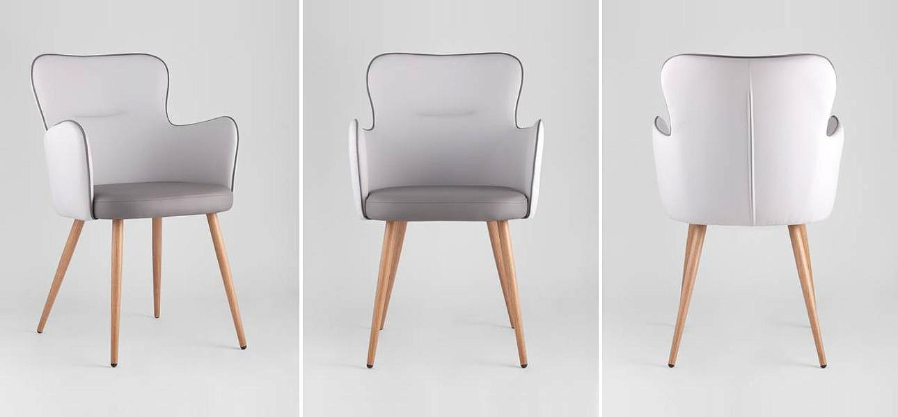 Стул Space Chair Серая Экокожа Стул Space Chair Серая Экокожа - Loft-Concept в Барнауле