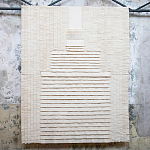 Большое Панно Абстракция белые нити Huipil Wall Hanging варинант исполнения - 1 | Loft Concept в Барнауле