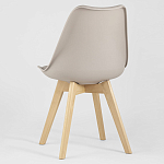 Стул с основой из пластика и мягким сиденьем Arvika Beige варинант исполнения - 5 | Loft Concept в Барнауле