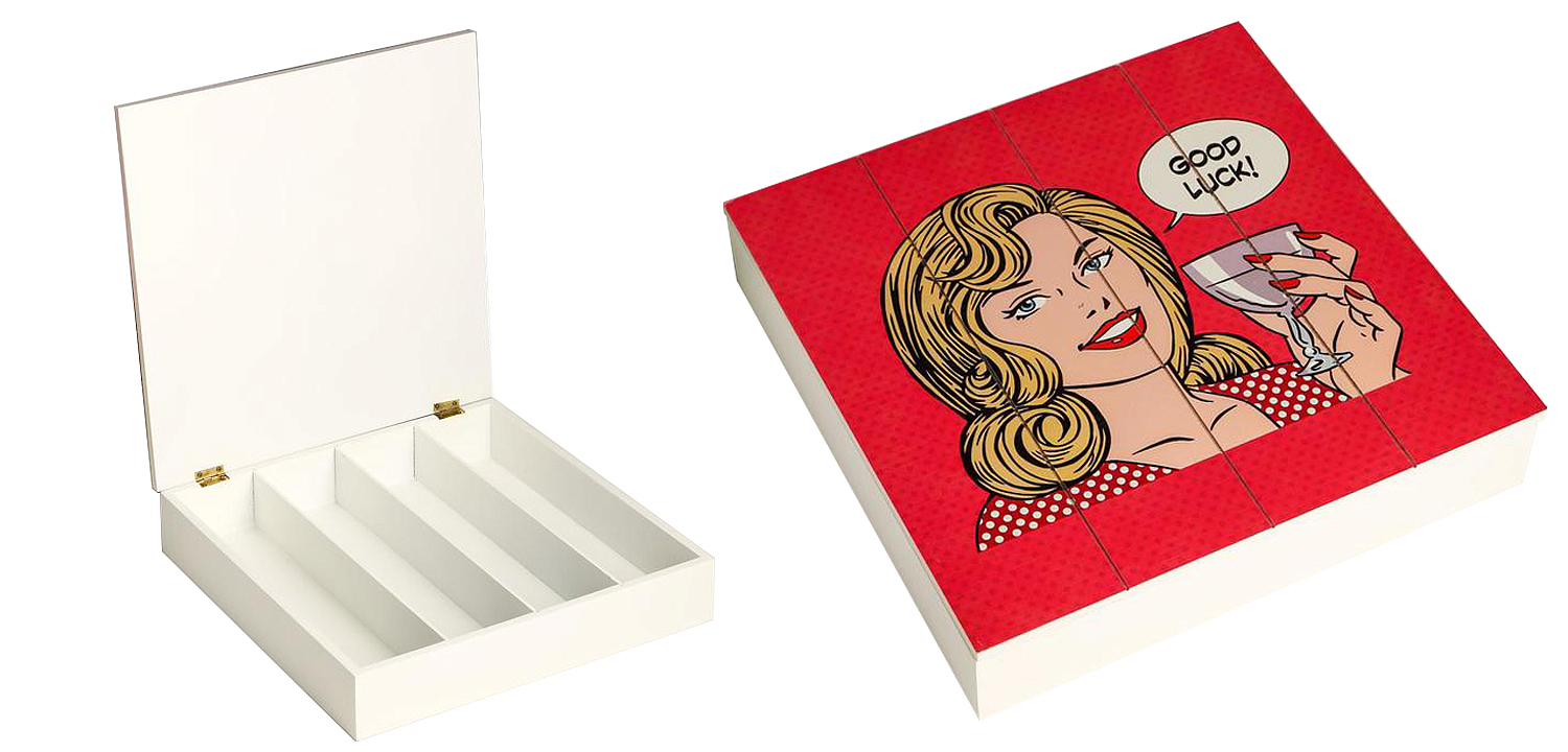 Шкатулка Pop Art Girl red Шкатулка Pop Art Girl red - Loft-Concept в Барнауле