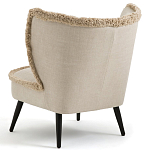 Кресло с декором бахрома Linen Fringe Chair Beige варинант исполнения - 4 | Loft Concept в Барнауле