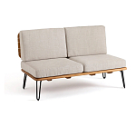 Двухместный диван из акации без подлоконтиков Amra варинант исполнения - 1 | Loft Concept в Барнауле