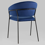 Стул в велюре синего цвета Horizon варинант исполнения - 5 | Loft Concept в Барнауле