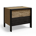 Тумба 2 ящика с подсветкой на рельефном фасаде Warm Industrial варинант исполнения - 2 | Loft Concept в Барнауле