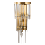 Бра с золотистым основанием и прозрачными трубками Nembus варинант исполнения - 1 | Loft Concept в Барнауле