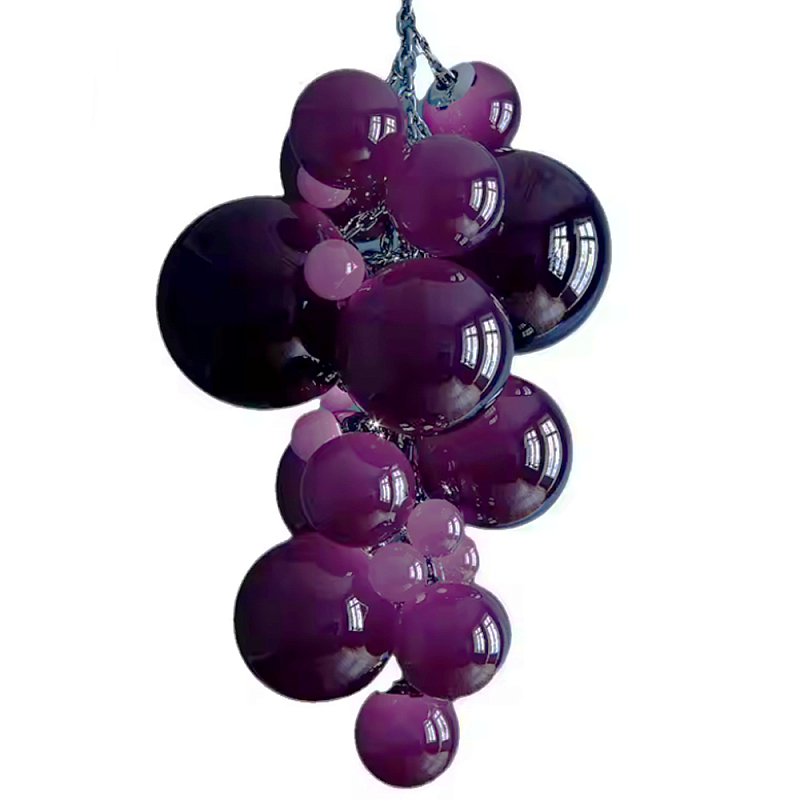 Люстра Grape Balls Сливовый цвет стекла Сливовый Люстра Grape Balls Сливовый цвет стекла Сливовый в Барнауле | Loft Concept