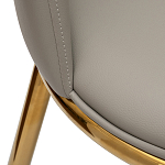 Стул бежевый из экокожи на золотых ножках Attribute of Elegance варинант исполнения - 2 | Loft Concept в Барнауле