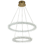 Многоярусная кольцевая люстра с хрустальным декором Gilbertine Crystals Two Rings Chandelier варинант исполнения - 2 | Loft Concept в Барнауле