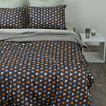 Постельное белье из сатина с принтом треугольники 150х200 см Triangular Dreams варинант исполнения - 8 | Loft Concept в Барнауле