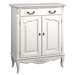 Комод белый из массива бука с ящиком и 2-мя дверцами в стиле прованс White Provence варинант исполнения - 1 | Loft Concept в Барнауле