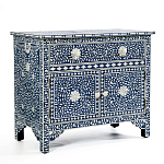 Комод инкрустация костью ORIENTAL Indian синий орнамент варинант исполнения - 2 | Loft Concept в Барнауле