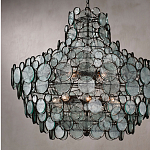 Люстра с каскадом из круглых прозрачных декоративных элементов Harmony of Light варинант исполнения - 2 | Loft Concept в Барнауле