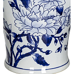 Ваза с крышкой и синим цветочным узором Blue & White Ornament  варинант исполнения - 3 | Loft Concept в Барнауле