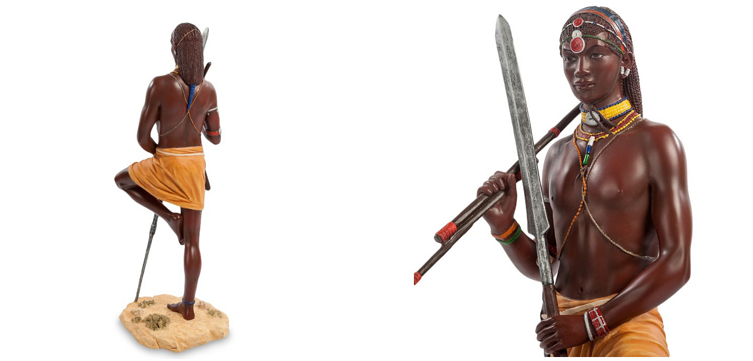 Статуэтка Tribal warrior Masai Статуэтка Tribal warrior Masai - Loft-Concept в Барнауле