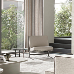 Дизайнерское кресло без подлокотников кожаное на металлическом каркасе PAULA Armchair варинант исполнения - 5 | Loft Concept в Барнауле