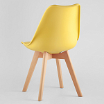 Стул с основой из пластика и мягким сиденьем Arvika Yellow варинант исполнения - 5 | Loft Concept в Барнауле