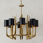 Люстра с 8-ю черными цилиндрическими плафонами Stylistic Lines варинант исполнения - 2 | Loft Concept в Барнауле