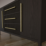 Буфет Primo с тремя ящиками и двумя фасадами Темный орех варинант исполнения - 8 | Loft Concept в Барнауле