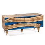 Стильный Буфет лофт 4 двери Cabinet Crimson River фасад эпоксидная смола  варинант исполнения - 2 | Loft Concept в Барнауле