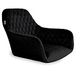 Стул с мягкой черной обивкой из велюра и подъемно-поворотным механизмом на колесиках Harper Black варинант исполнения - 2 | Loft Concept в Барнауле