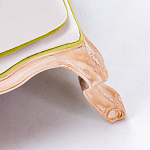 Диван двухместный из натурального бука золотистый с изображением птиц и цветов Blooming Birds варинант исполнения - 3 | Loft Concept в Барнауле