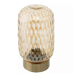 Настольный светильник с плафоном из затемненного стекла с рельефным узором Glass lampshade with Relief Pattern варинант исполнения - 1 | Loft Concept в Барнауле