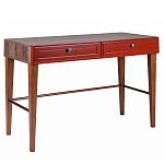 Стол письменный из массива бука с 2-мя ящиками красный Wenge Light варинант исполнения - 1 | Loft Concept в Барнауле