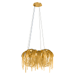 Люстра подвесная круглая с изогнутыми металлическими дугами и ниспадающими цепочками 65 см Atlantis Chain варинант исполнения - 2 | Loft Concept в Барнауле