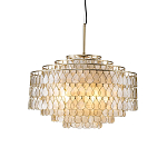 Люстра многоярусная с декором из натуральной морской ракушки Iridescent Light варинант исполнения - 1 | Loft Concept в Барнауле