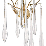 Бра с хрустальными подвесками в виде капель Droplet Crystal Gold Wall Lamp варинант исполнения - 2 | Loft Concept в Барнауле