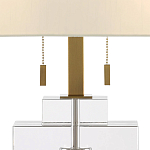 Настольная лампа прямоугольная на прозрачном основании Charm and Luxury варинант исполнения - 1 | Loft Concept в Барнауле