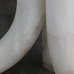 Торшер геометрический с тремя мраморными плафонами Marble Tripod варинант исполнения - 11 | Loft Concept в Барнауле