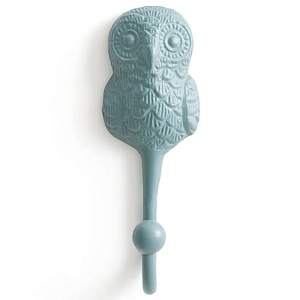 Настенный крючок в виде совы Owl Wall Hook Blue