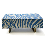Кофейный стол Kenya Coffee Table Bone Inlay ZEBRA blue варинант исполнения - 2 | Loft Concept в Барнауле