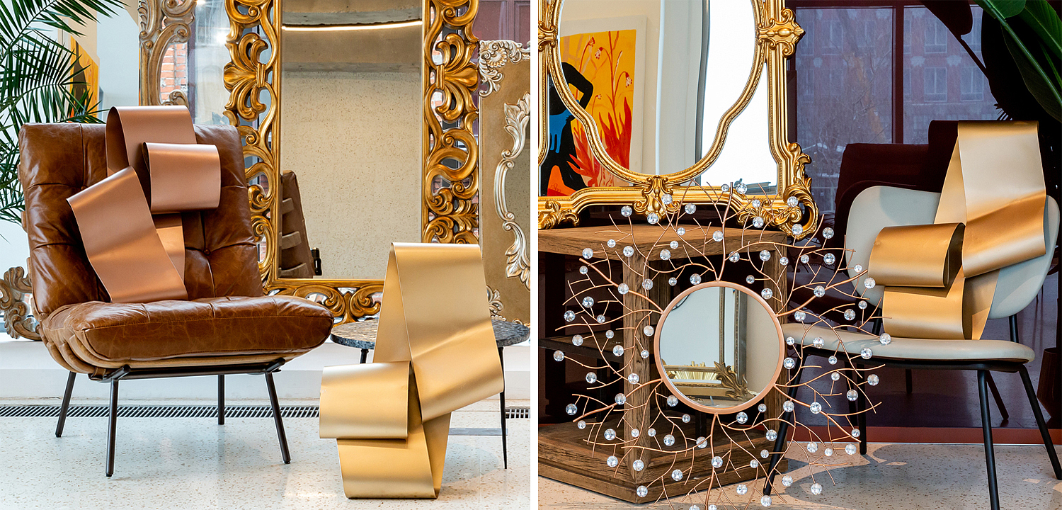 Аксессуар на стену Yvonne matte gold Аксессуар на стену Yvonne matte gold - Loft-Concept в Барнауле