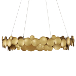 Люстра круглая из многослойных золотых дисков Metal Disc Chandelier варинант исполнения - 2 | Loft Concept в Барнауле