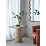 Столик приставной с квадратной столешницей Textured Cream Table варинант исполнения - 8 | Loft Concept в Барнауле