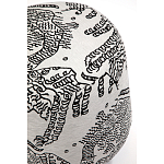 Пуф Wakonda с Круглыми ножками Черно-Белый орнамент варинант исполнения - 4 | Loft Concept в Барнауле