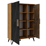 Шкаф двухдверный с 2-мя отделами с полками Stone Effect варинант исполнения - 3 | Loft Concept в Барнауле