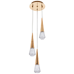 Подвесной светильник капли Acrylic Droplet Trio Gold Hanging Lamp варинант исполнения - 2 | Loft Concept в Барнауле